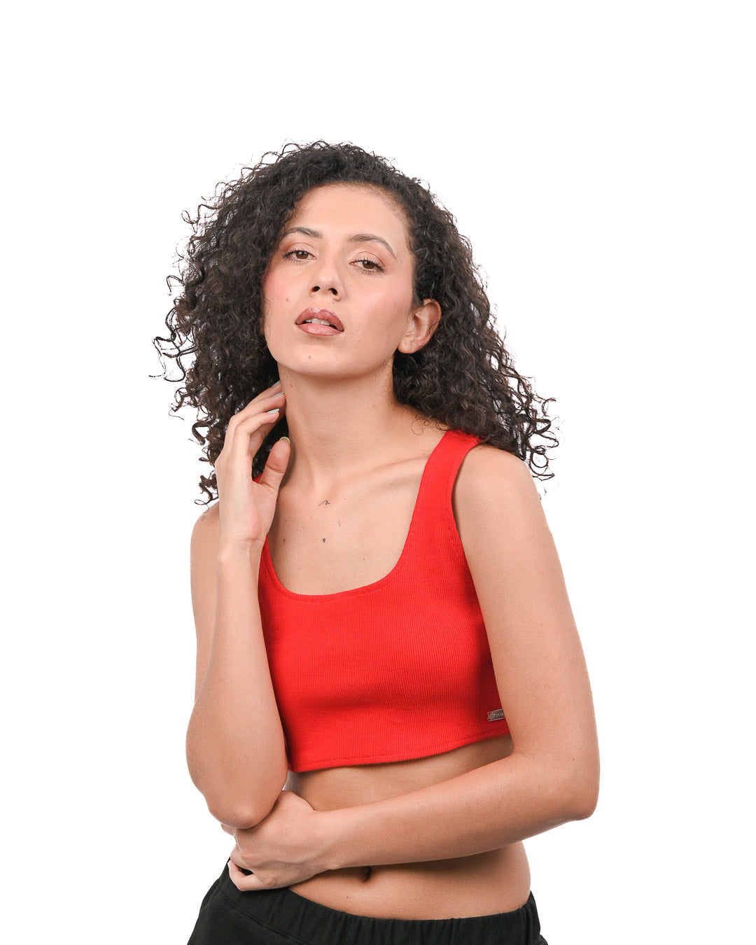 Cropped Crop Top Red