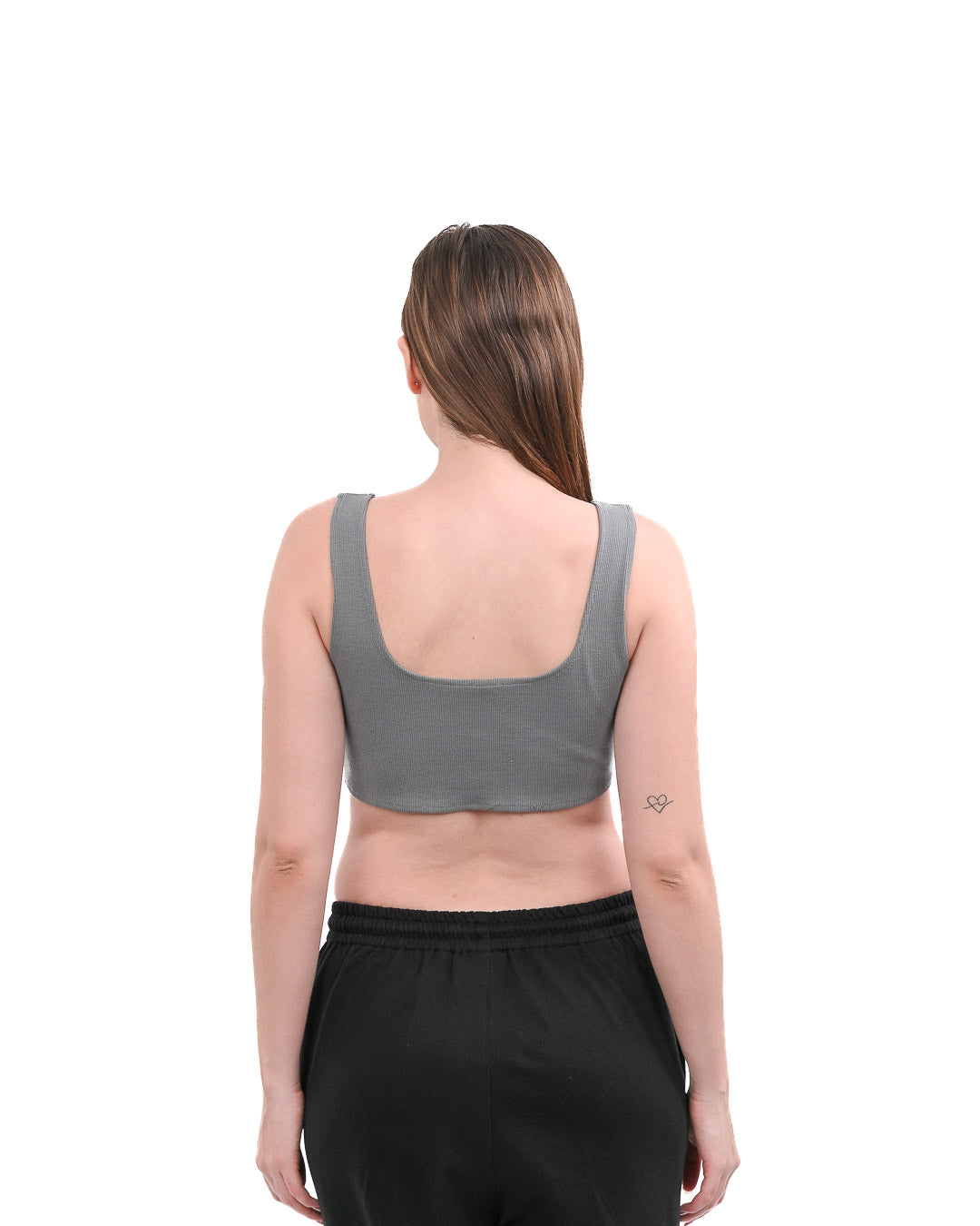 Cropped Crop Top - Grey