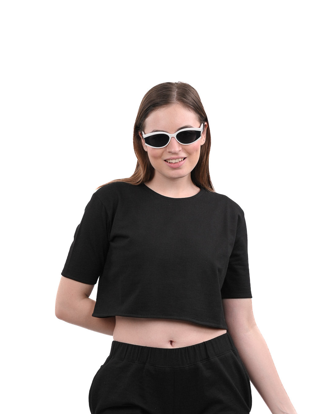 Terry Metal Logo Shirt- Black