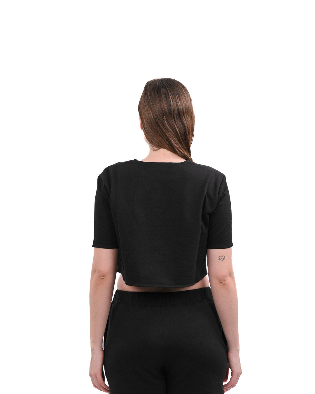 Terry Metal Logo Shirt- Black