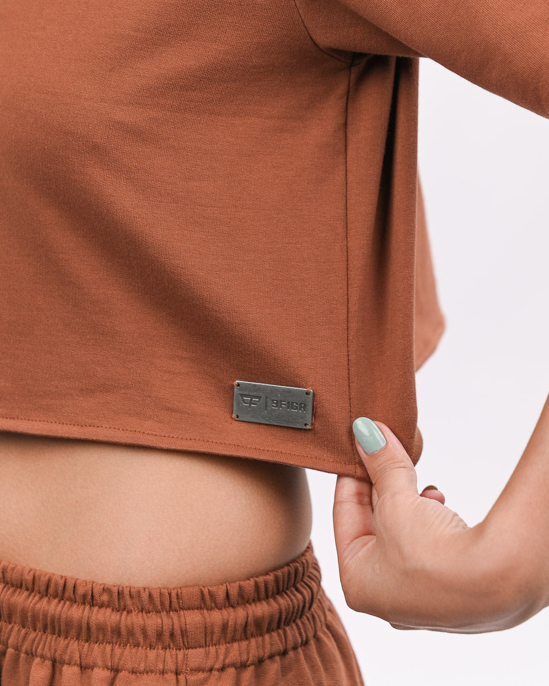 Terry Metal Logo Shirt - Brown