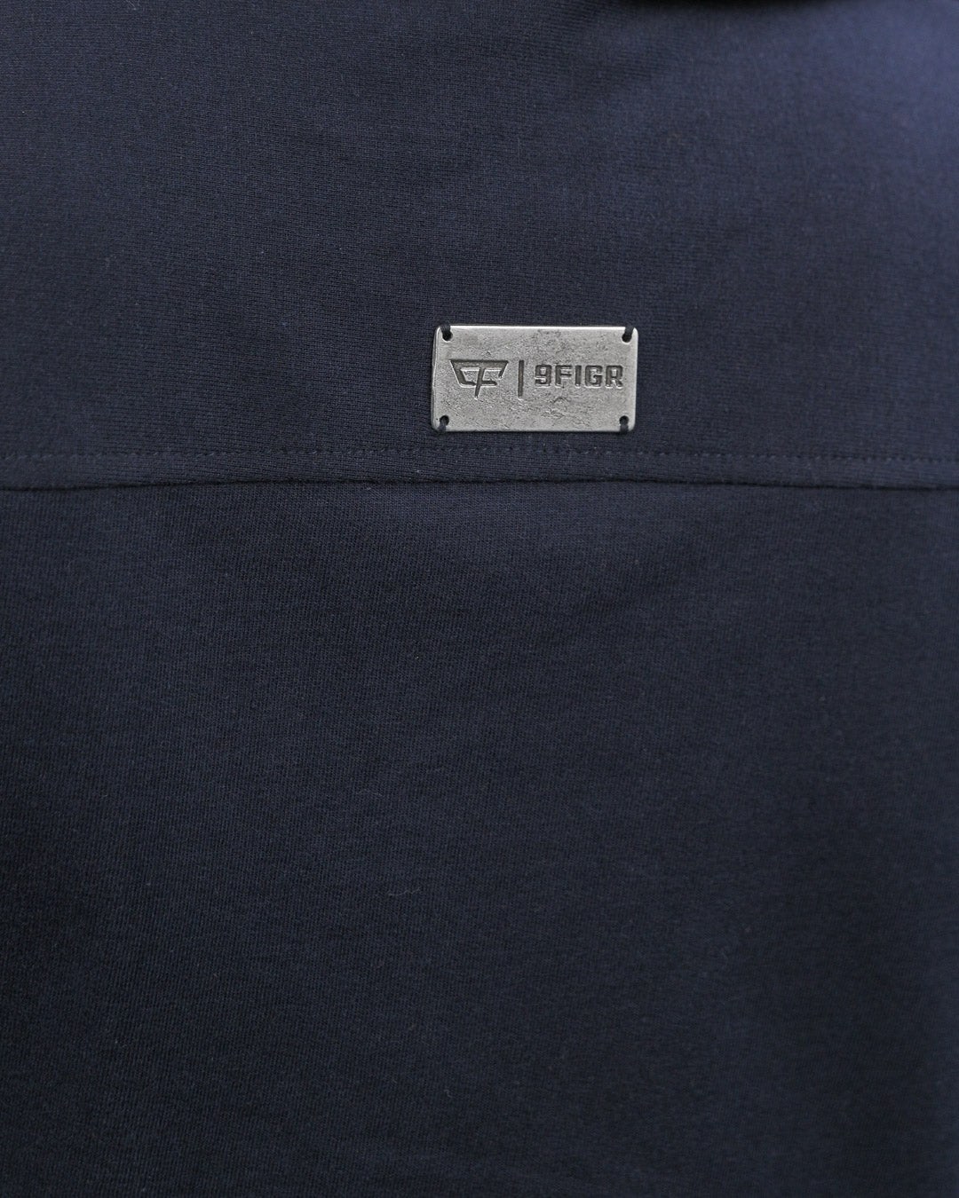 Cropped Zip Up Top - Navy