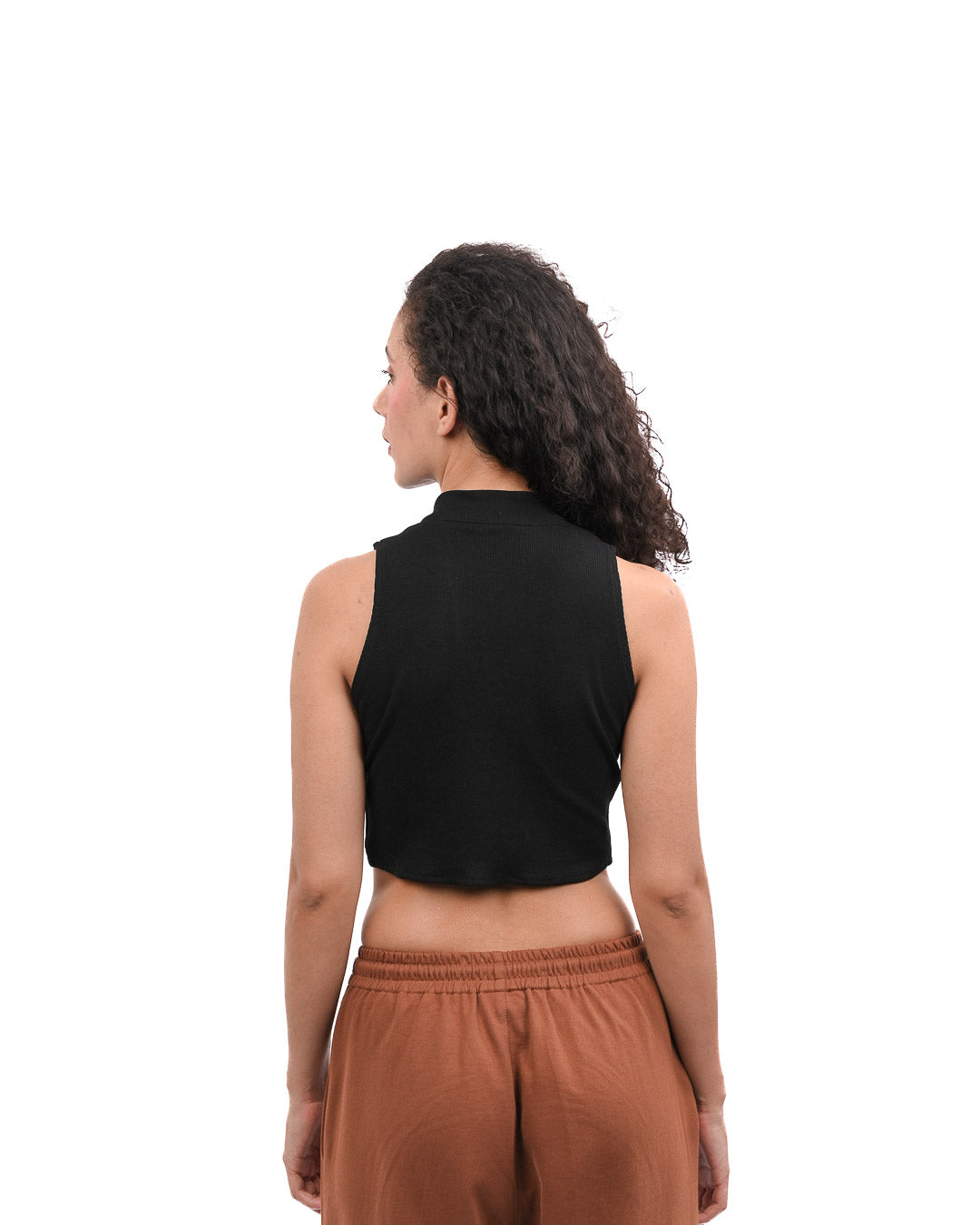 Jet Black Half Zip Top