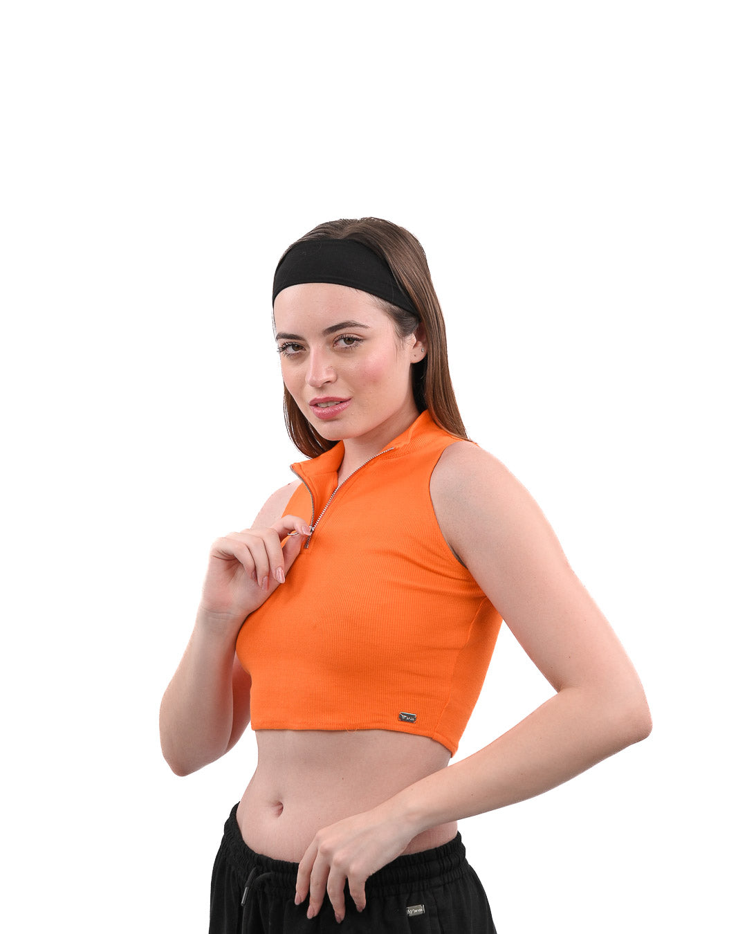Tangerine Half Zip Top