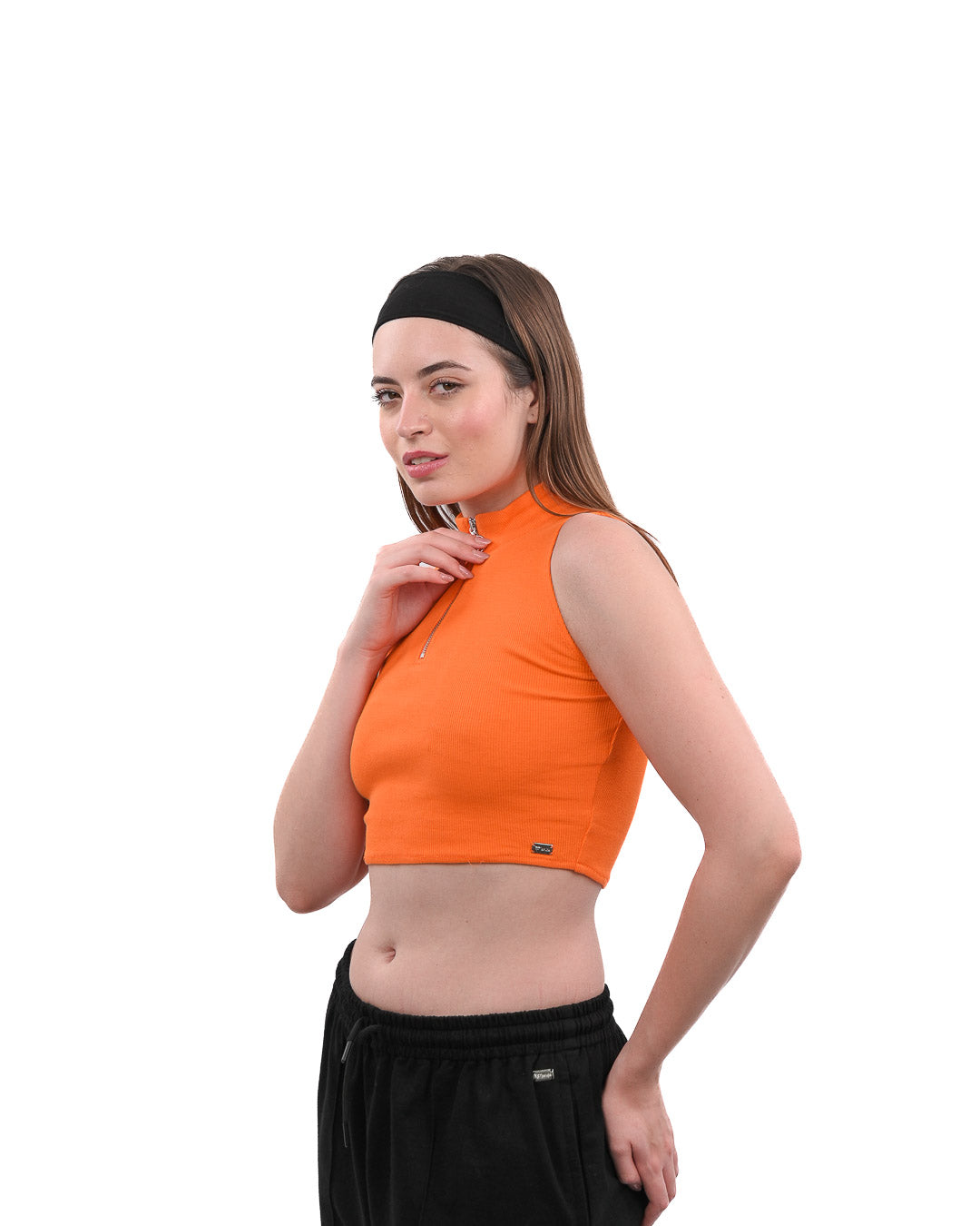 Tangerine Half Zip Top