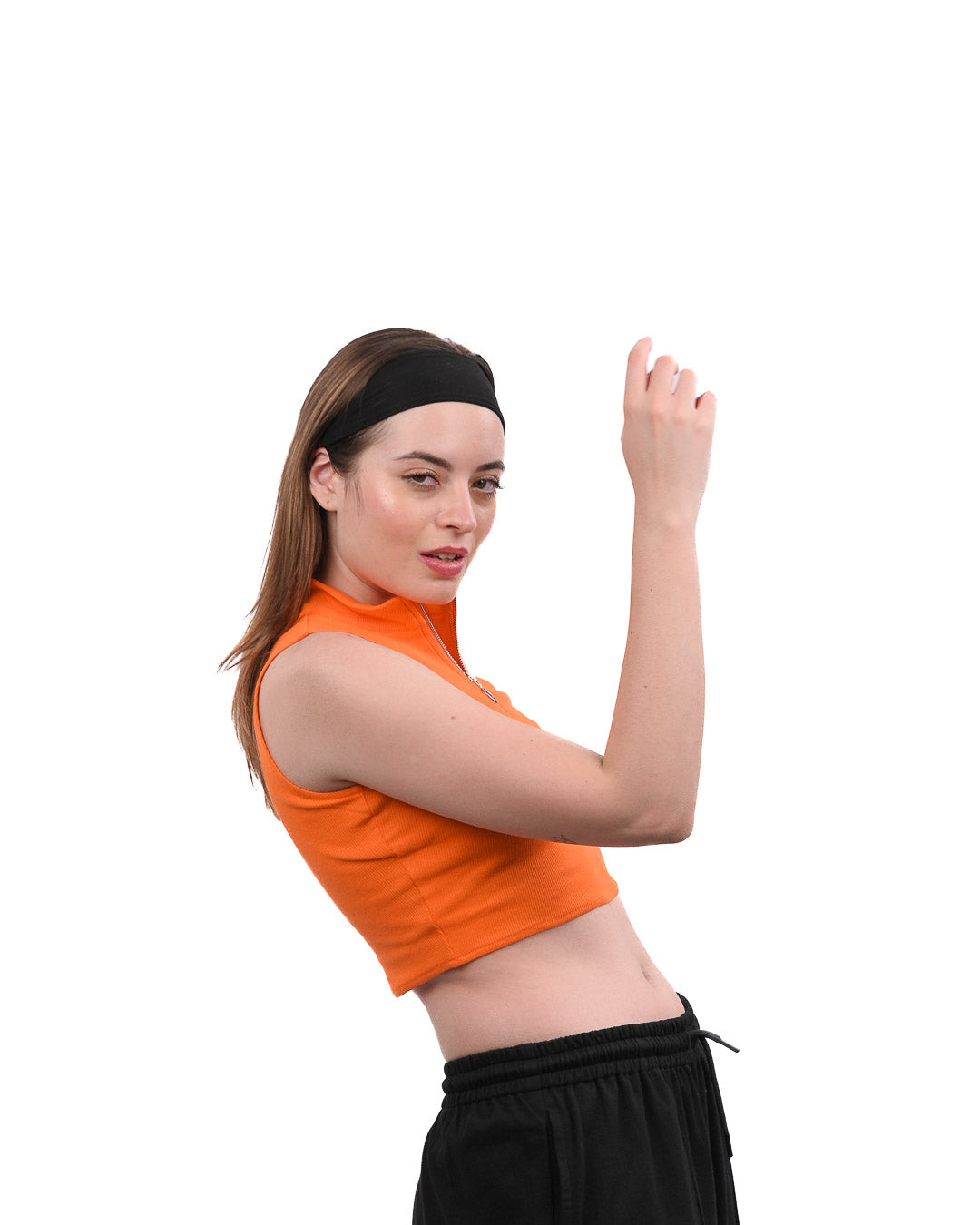 Tangerine Half Zip Top