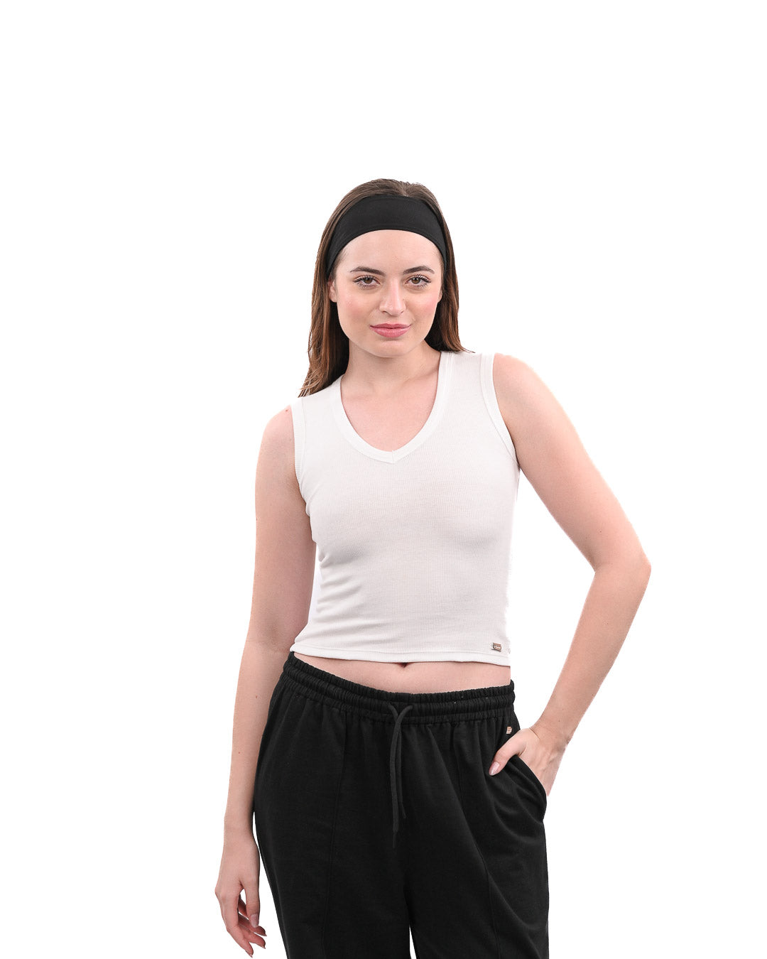 Rib Knit Tank - White