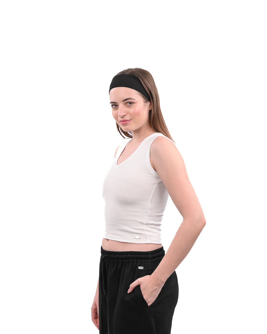 Rib Knit Tank - White