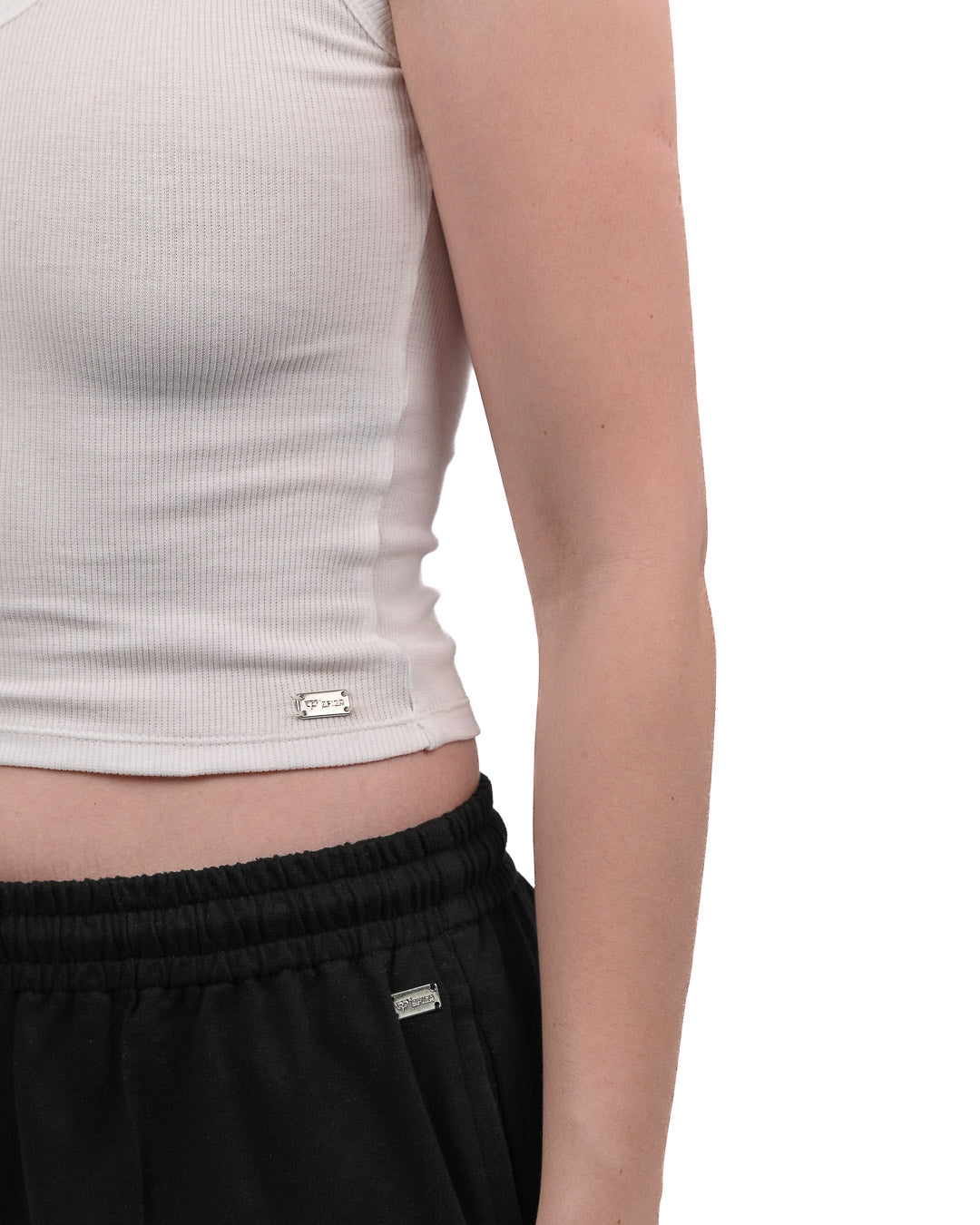 Rib Knit Tank - White
