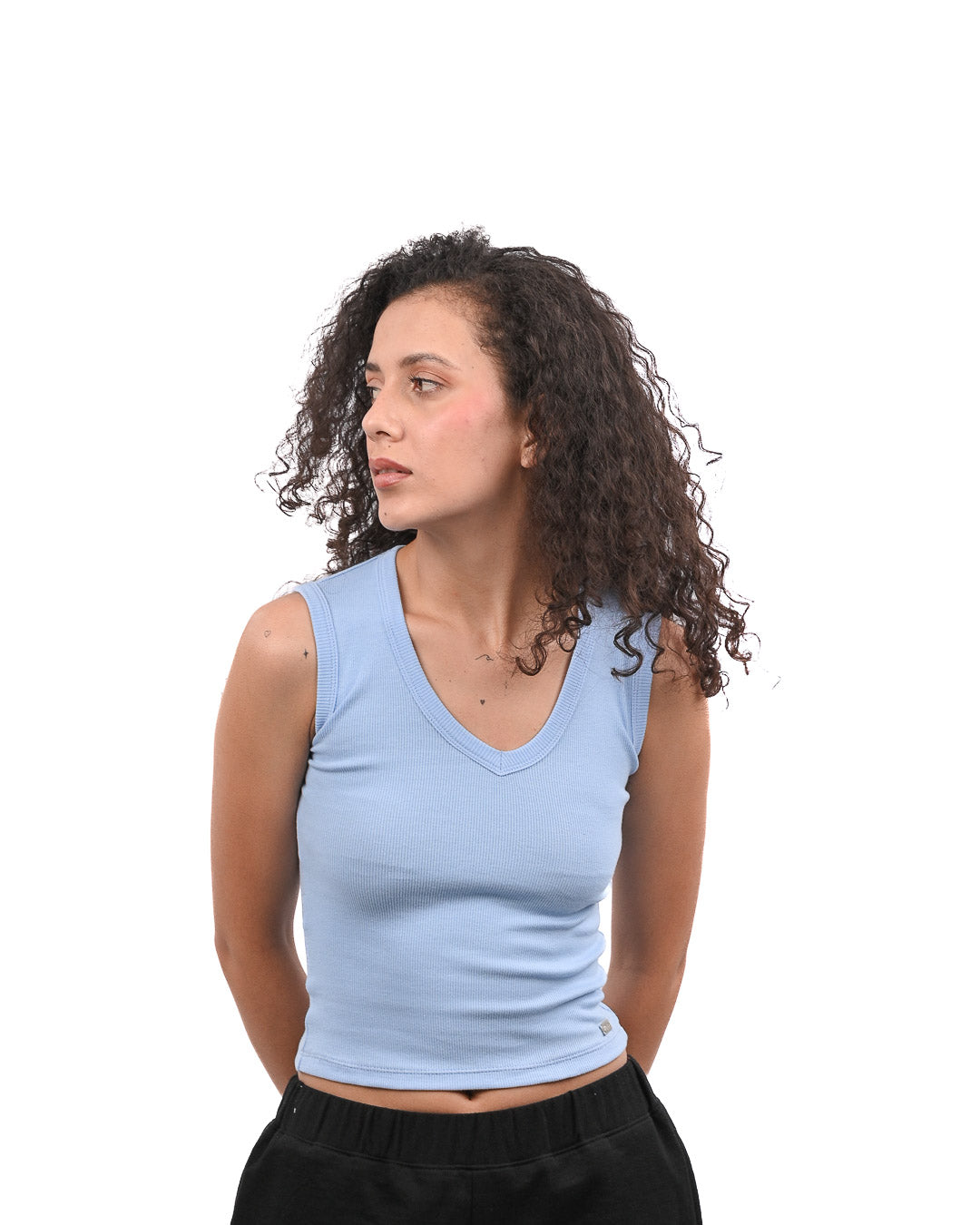 Rib Knit Tank - Blue