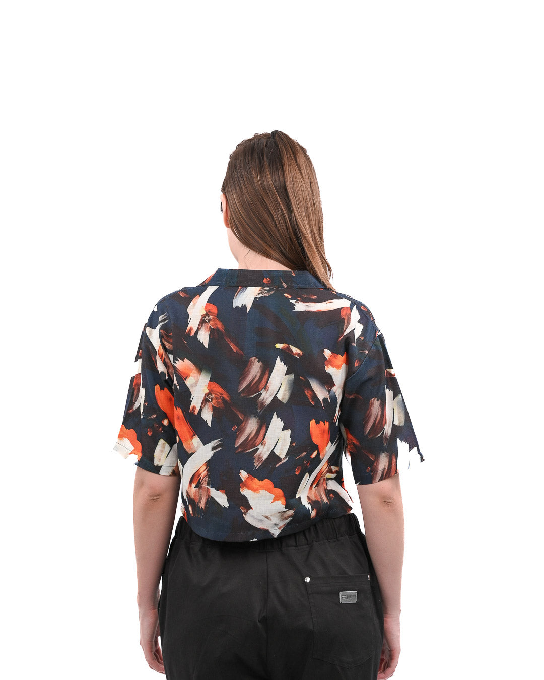 Cabana Night Boxy Crop Shirt