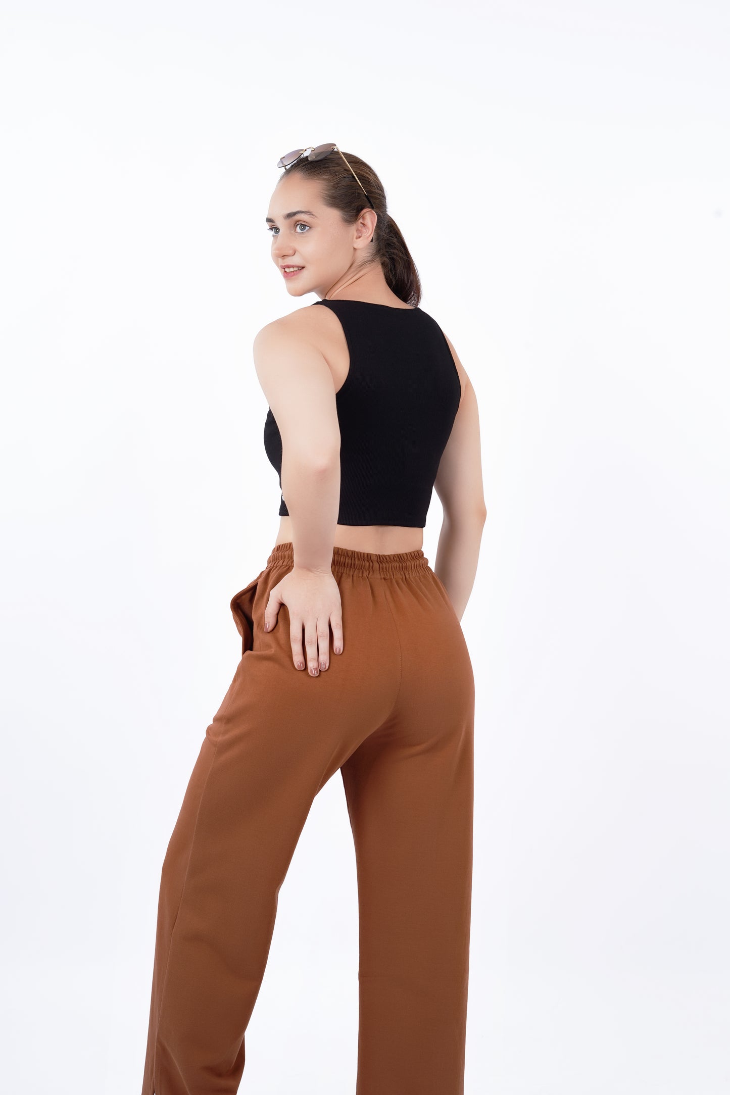 Slit Pants - Brown