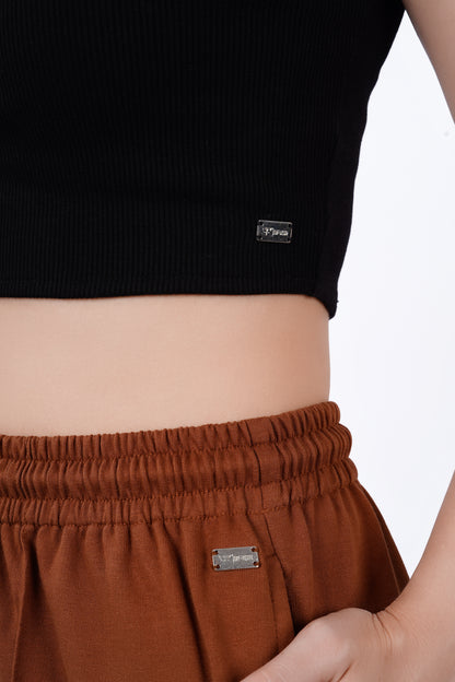 Slit Pants - Brown