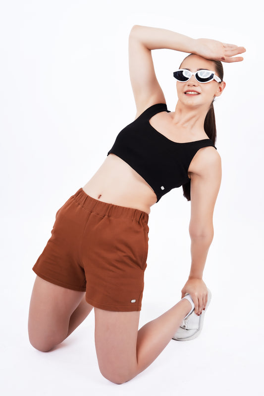 Cropped Crop Top - Black