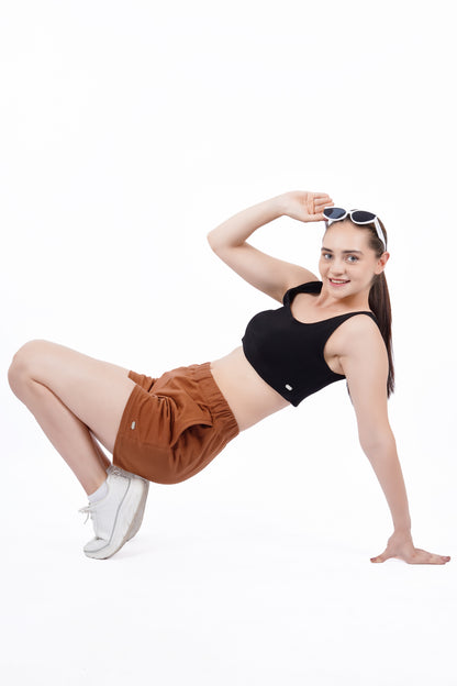 Cropped Crop Top - Black