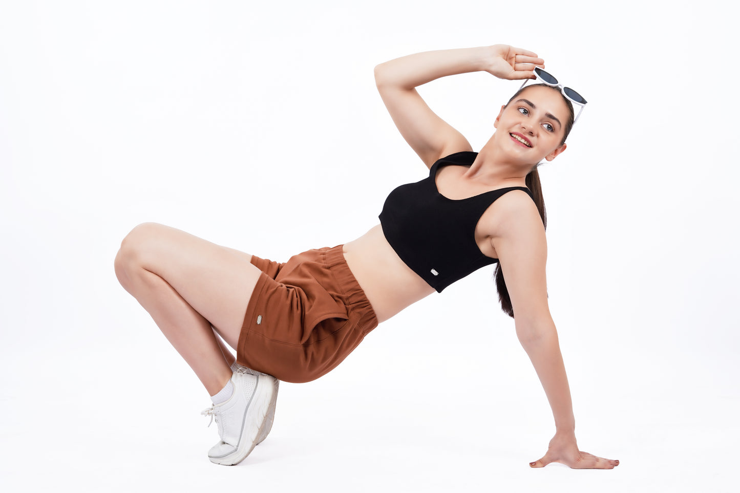 Metal Tag Shorts - Brown
