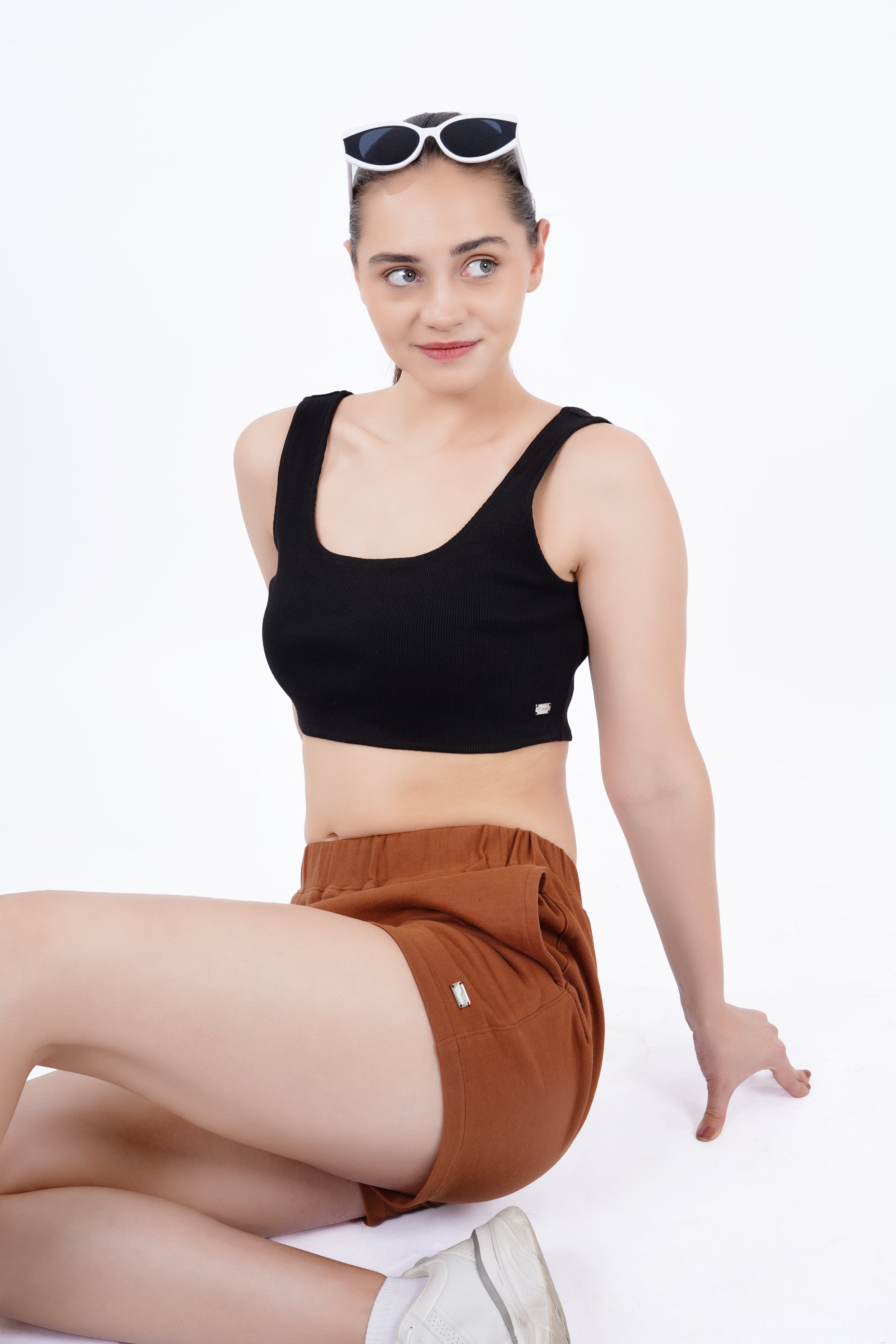 Cropped Crop Top - Black