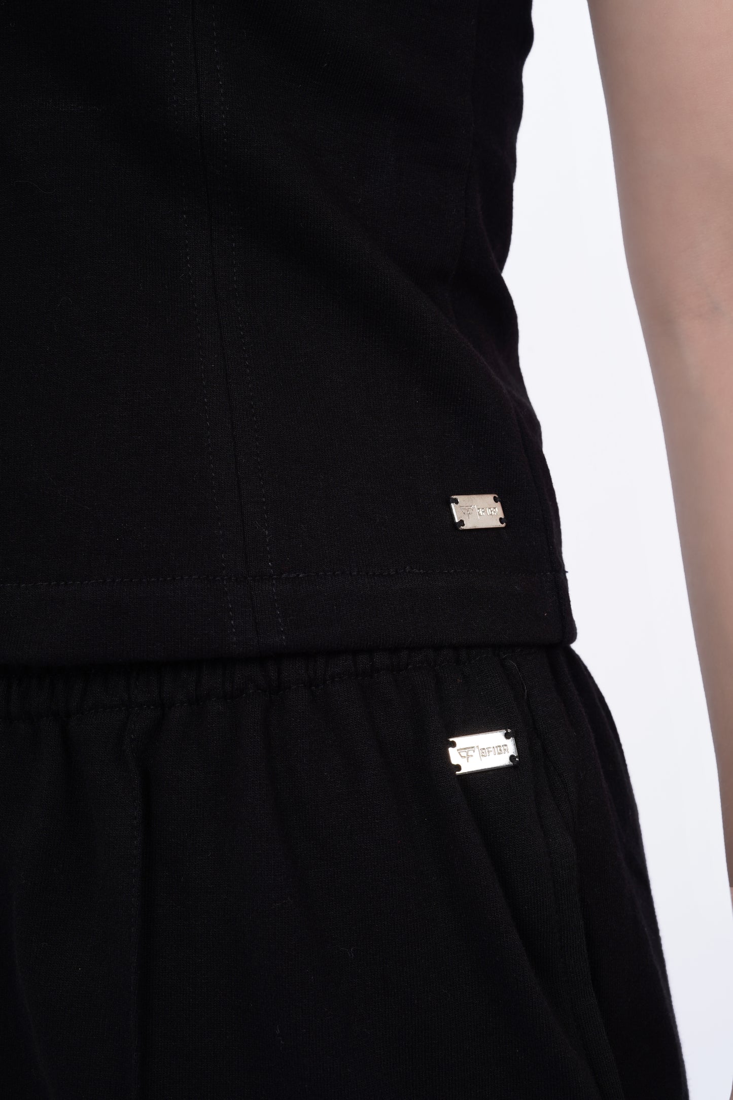 Basic Zip up Top - Black