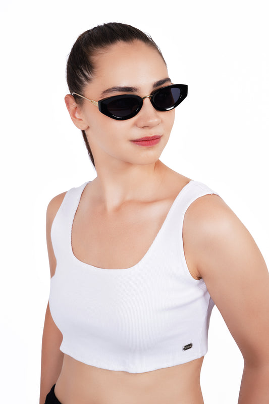 Cropped Crop Top - White