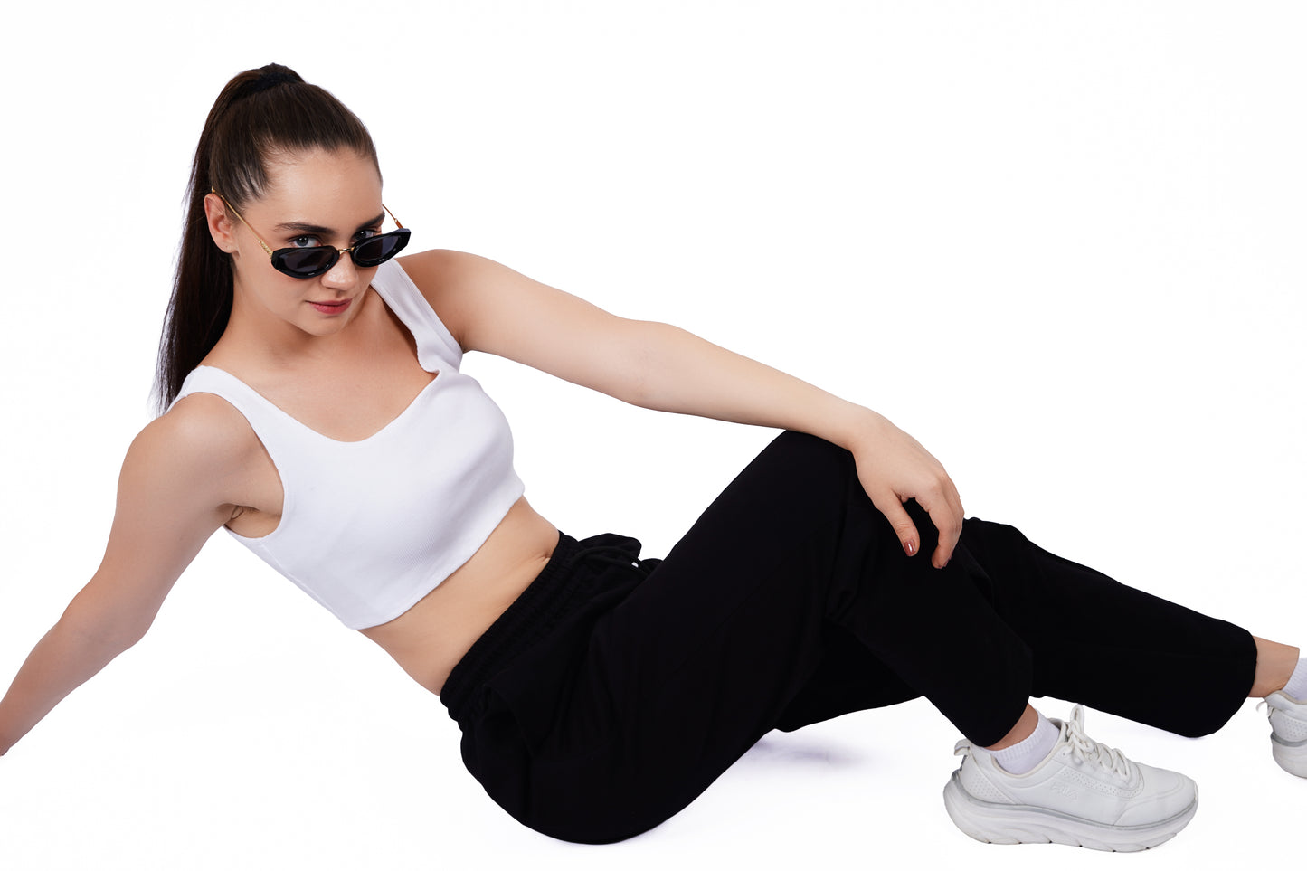 Cropped Crop Top - White