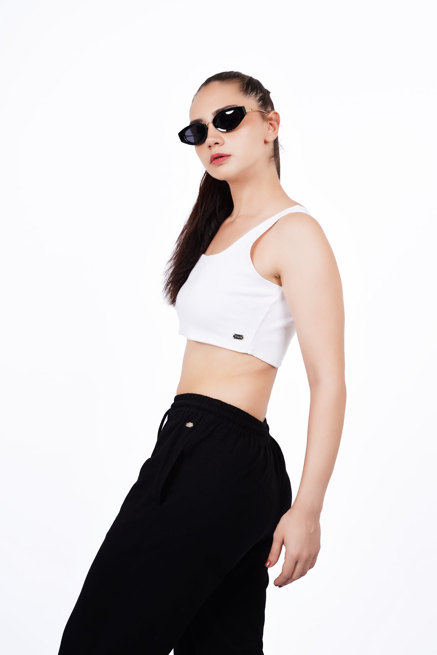 Cropped Crop Top - White