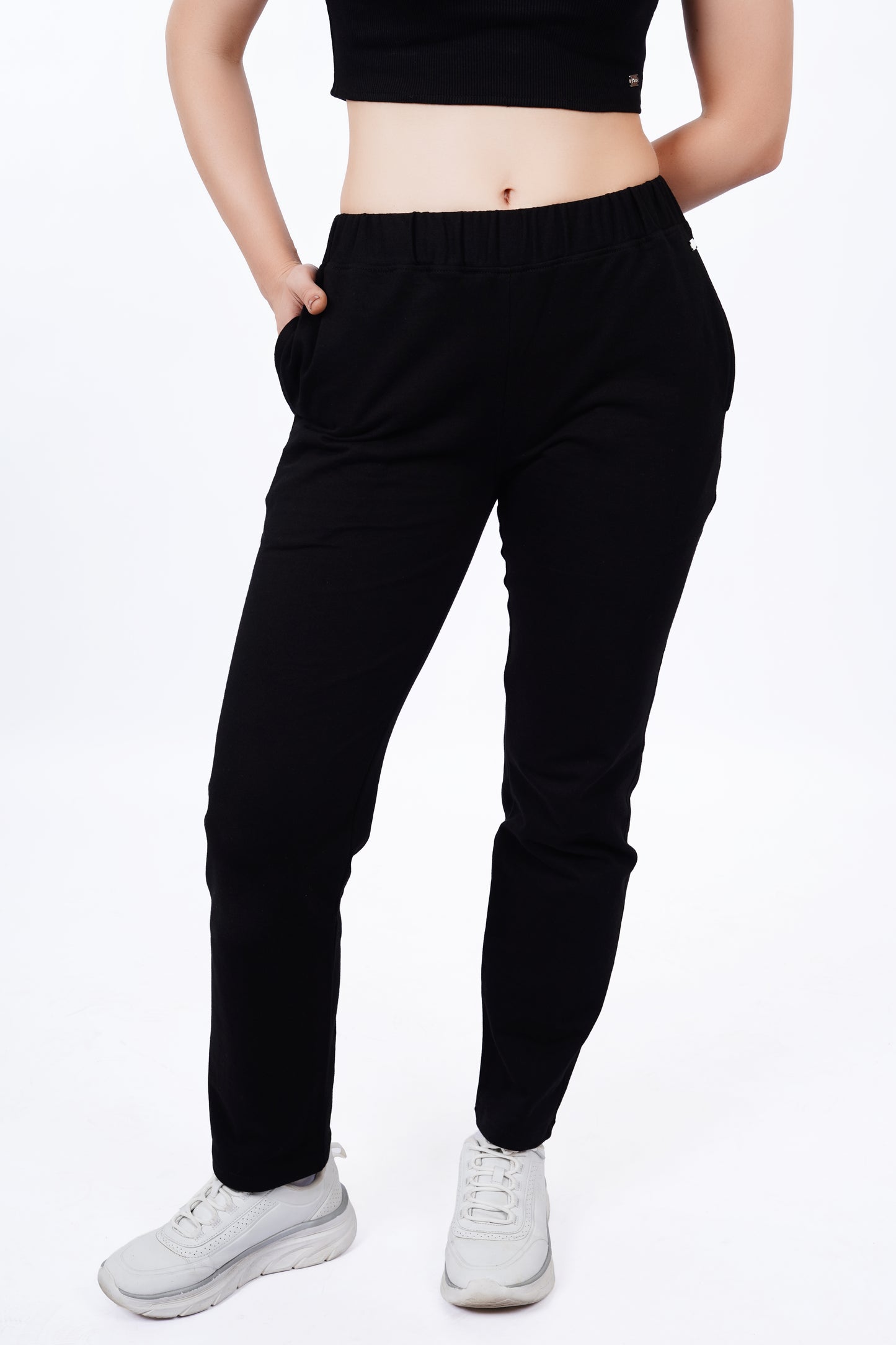 Metal Logo Pants - Black