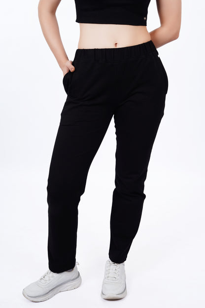 Metal Logo Pants - Black