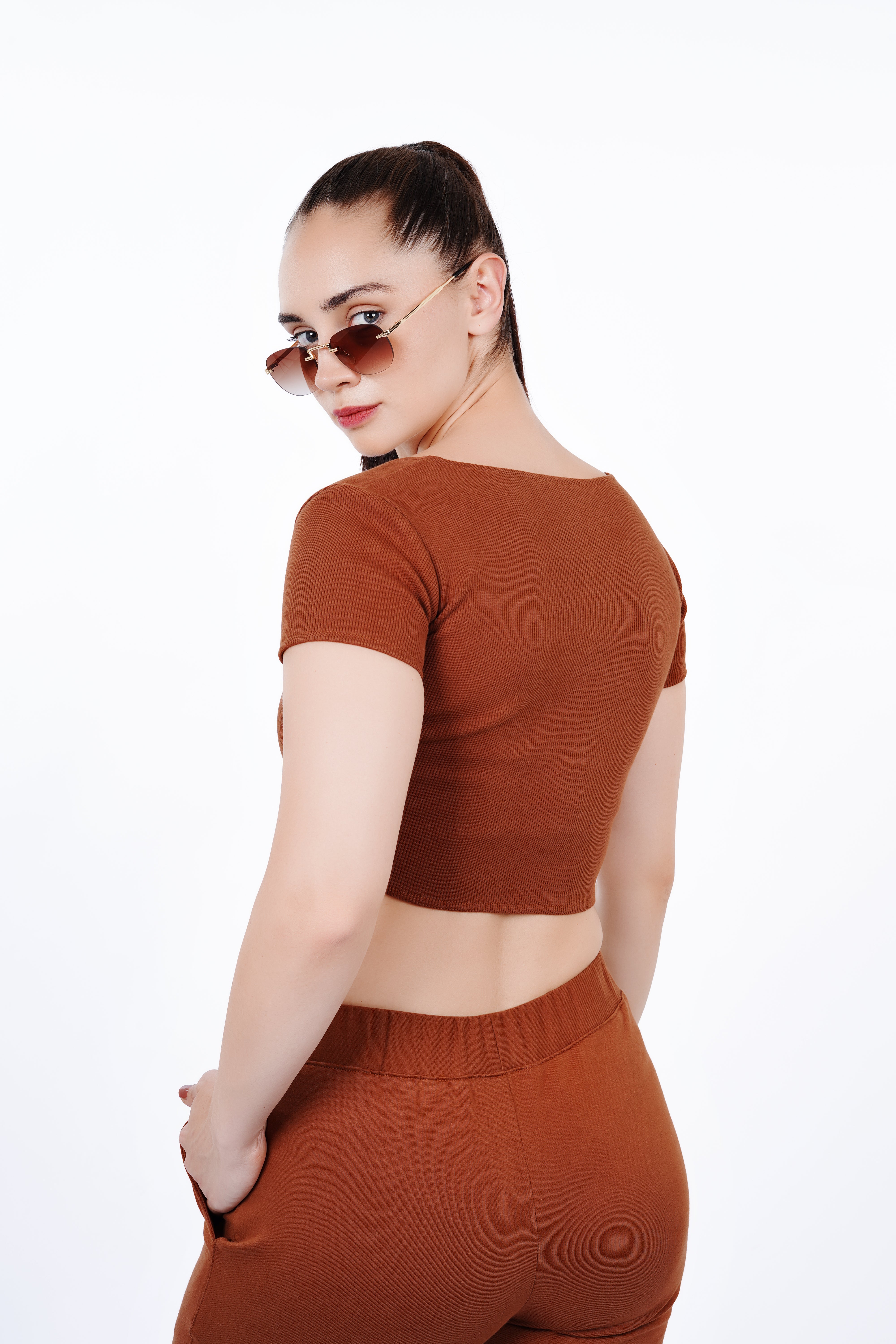 Baby Crop Top - Brown