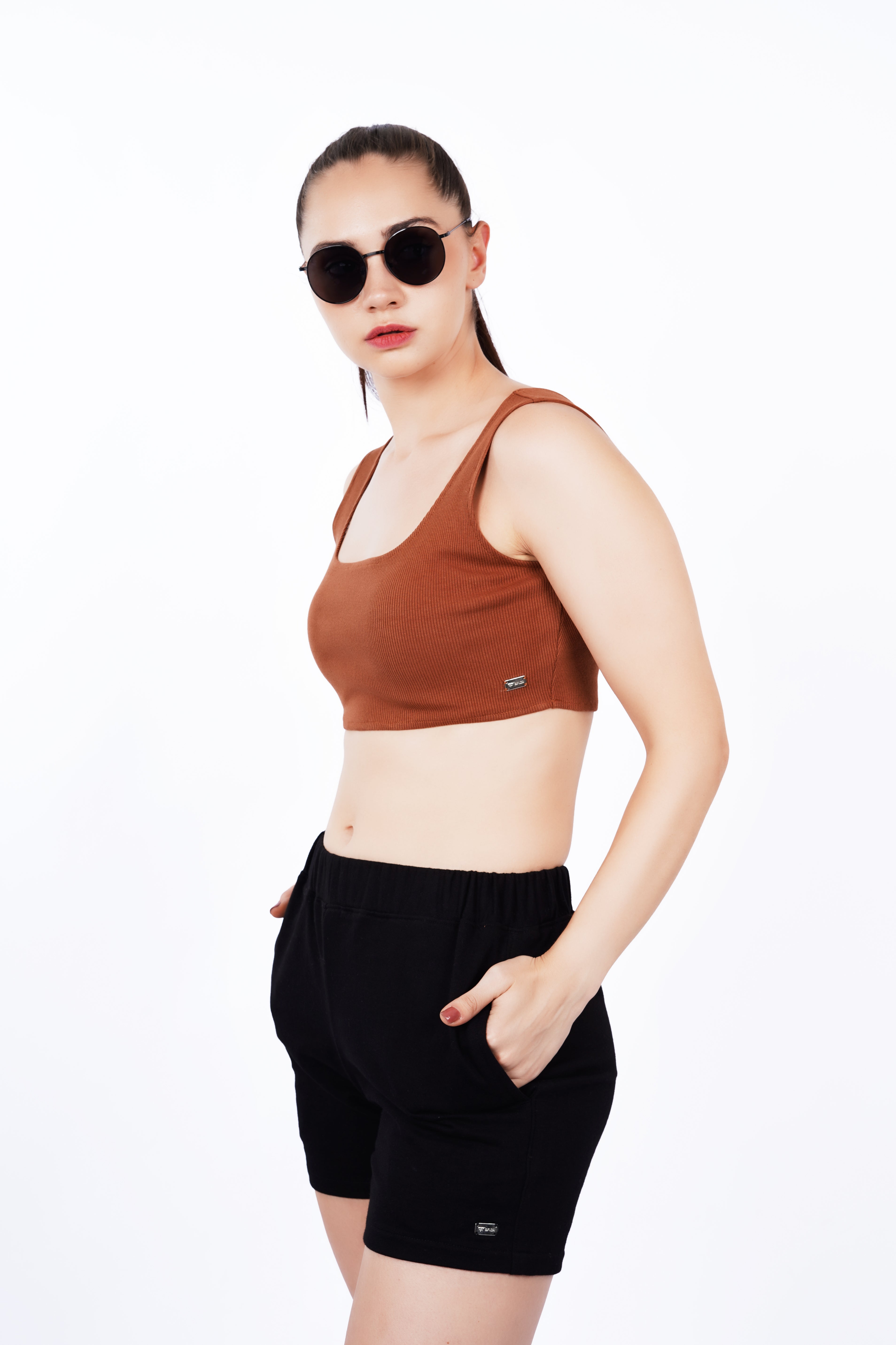 Metal Tag Shorts - Black
