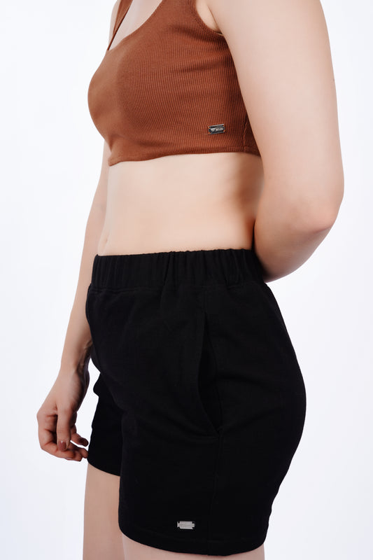 Metal Tag Shorts - Black