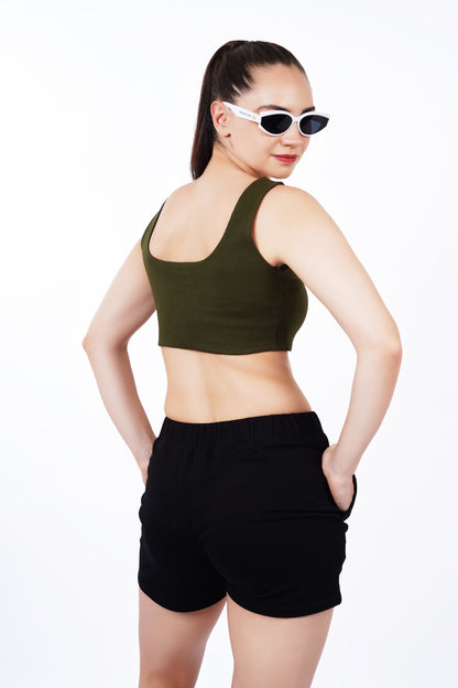 Metal Tag Shorts - Black