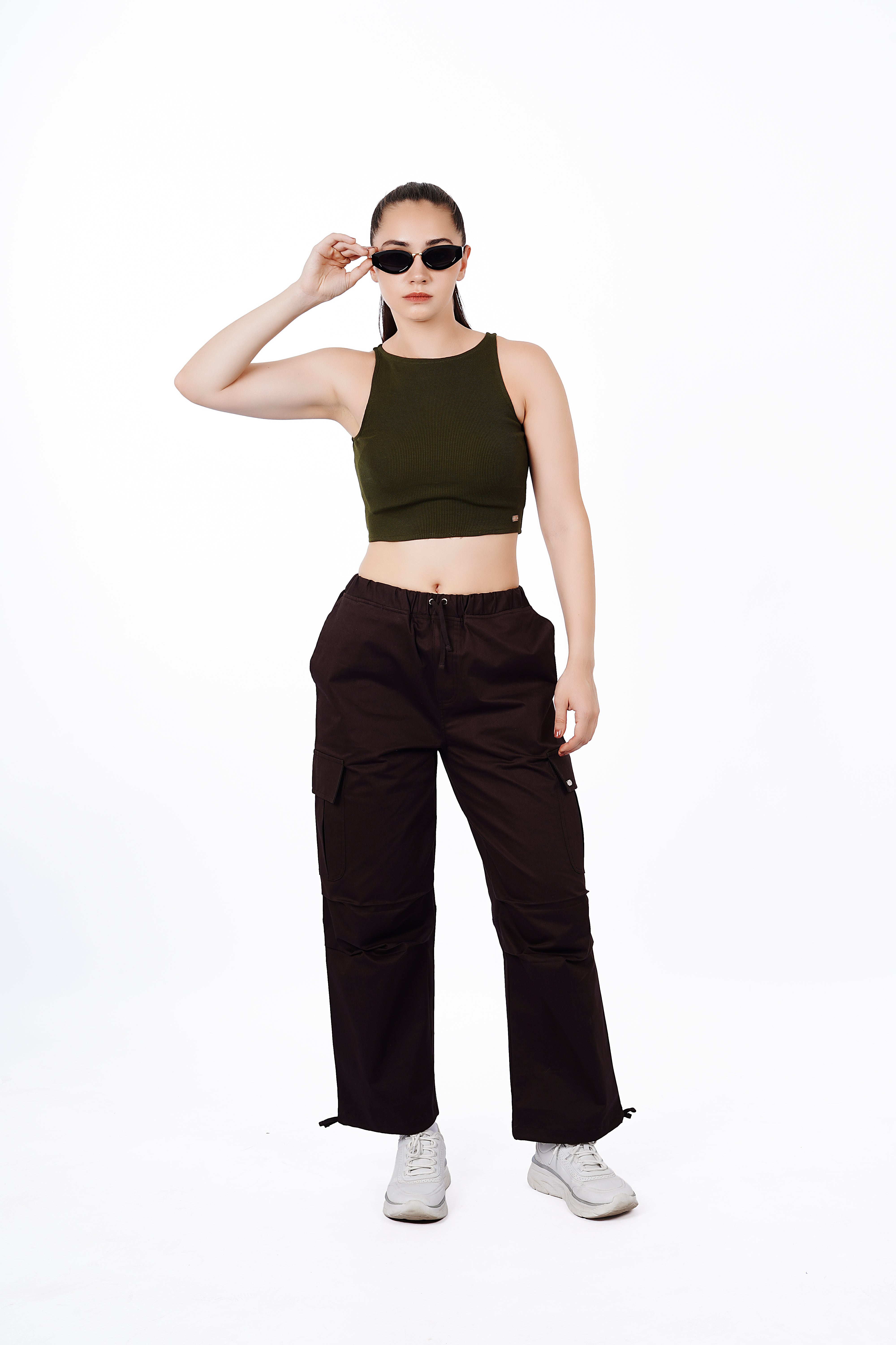 High Shoulder Top - Green