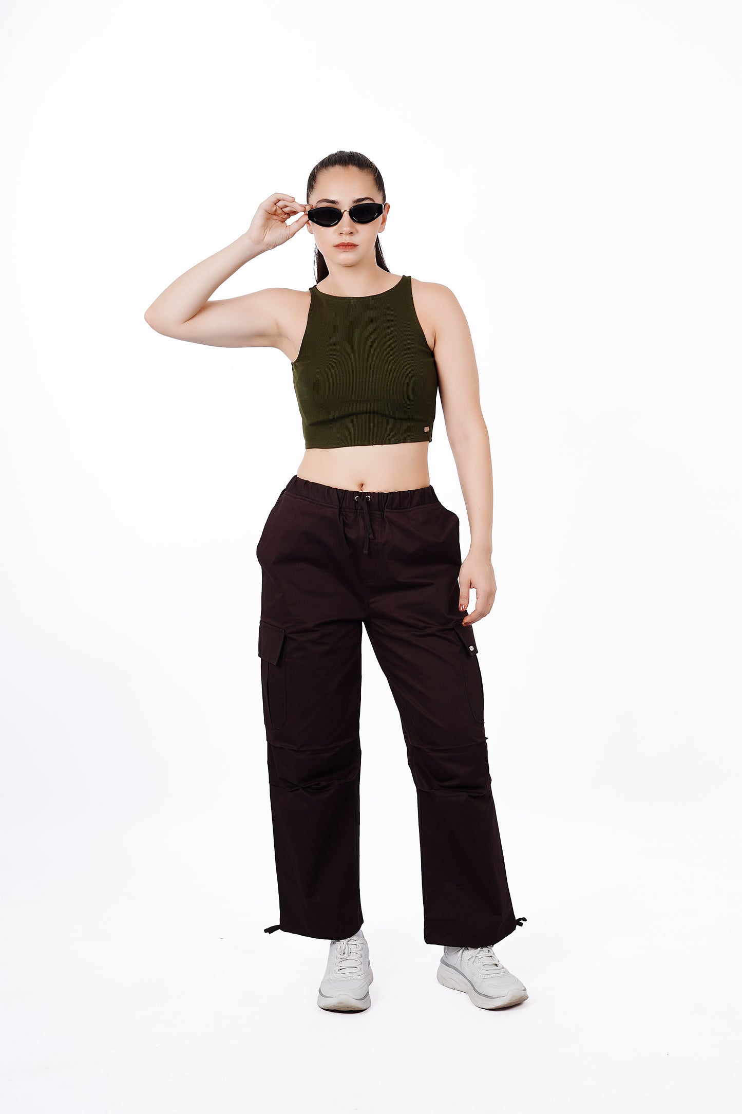 High Shoulder Top - Green