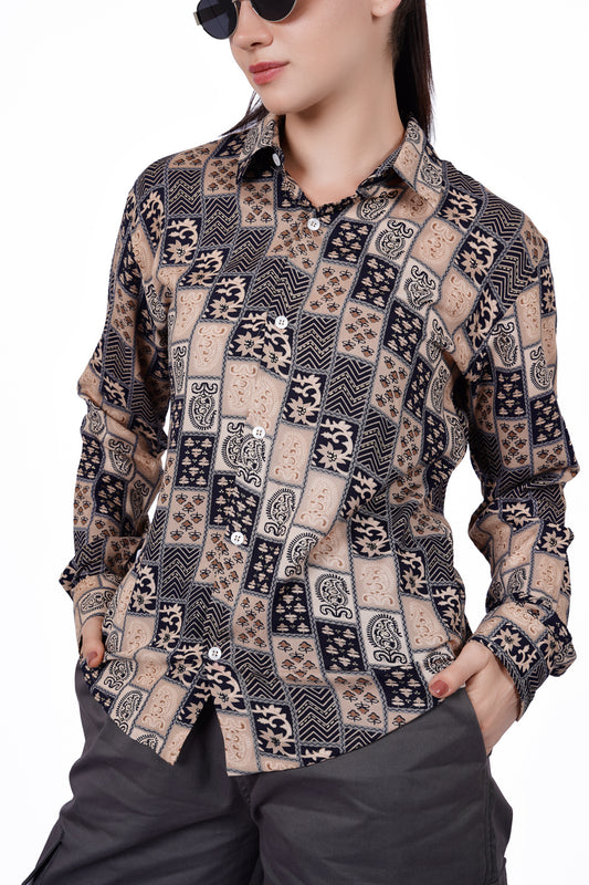 Geometric Floral Shirt