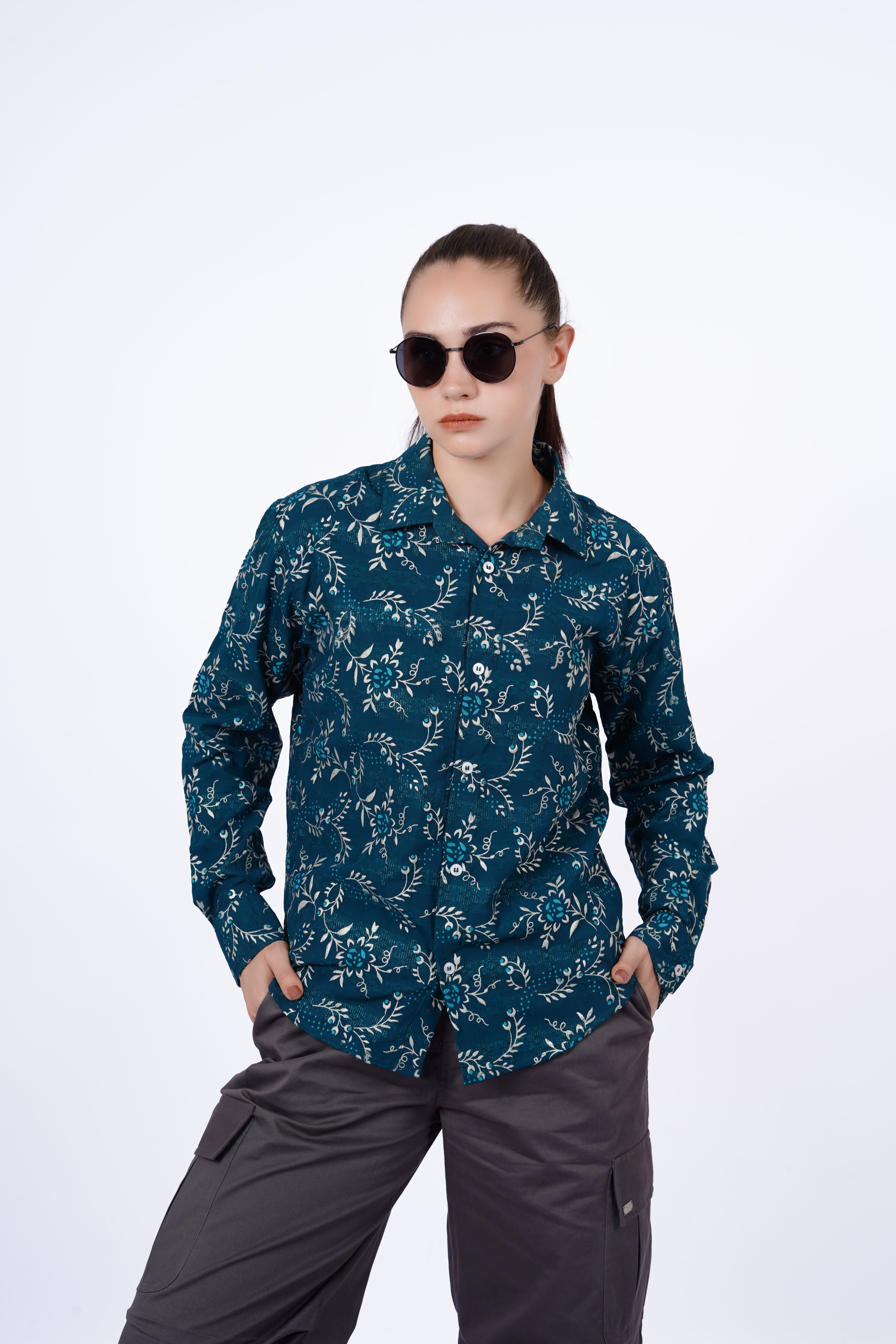 Emerald Ocean Print Shirt