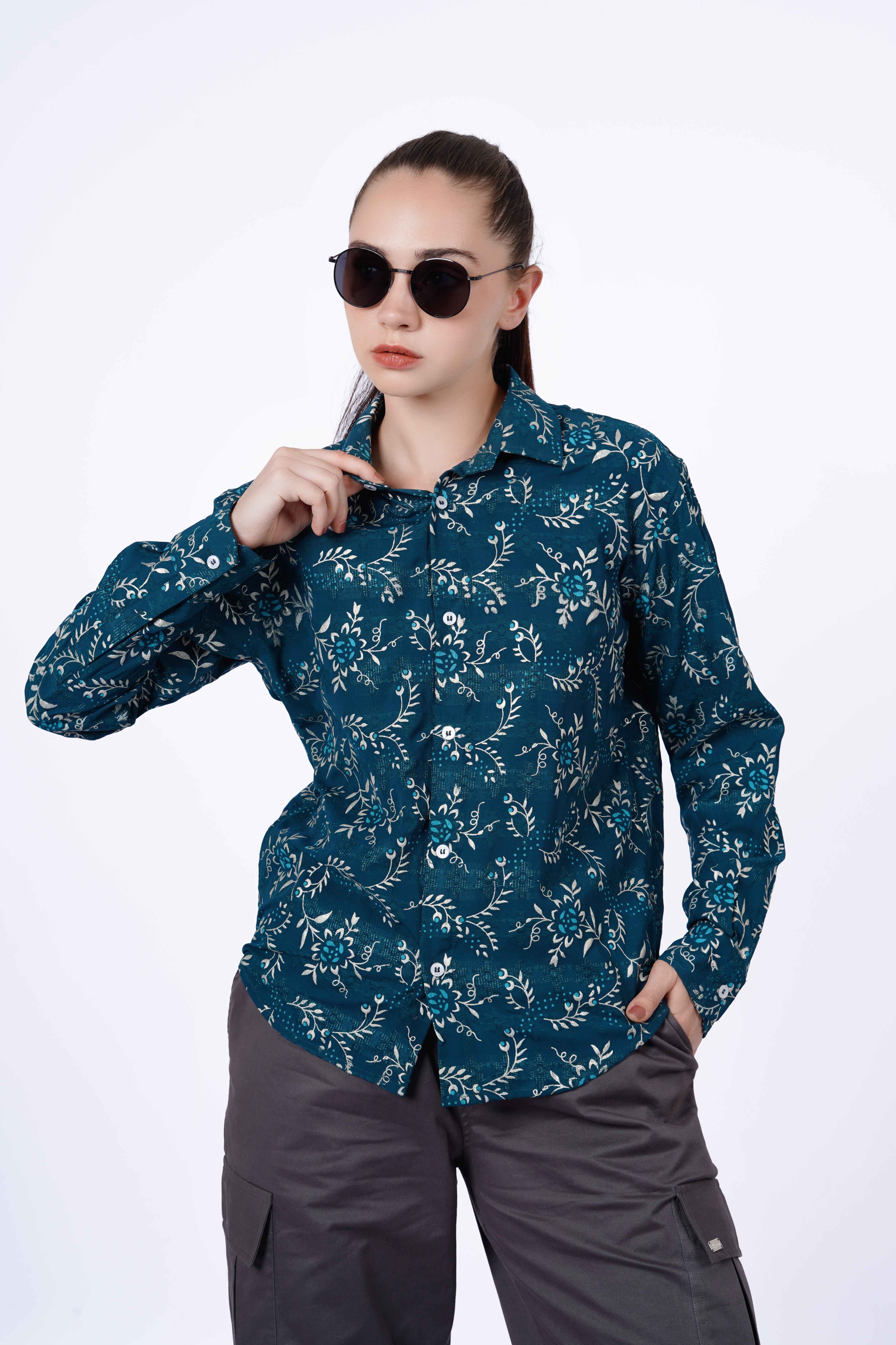 Emerald Ocean Print Shirt
