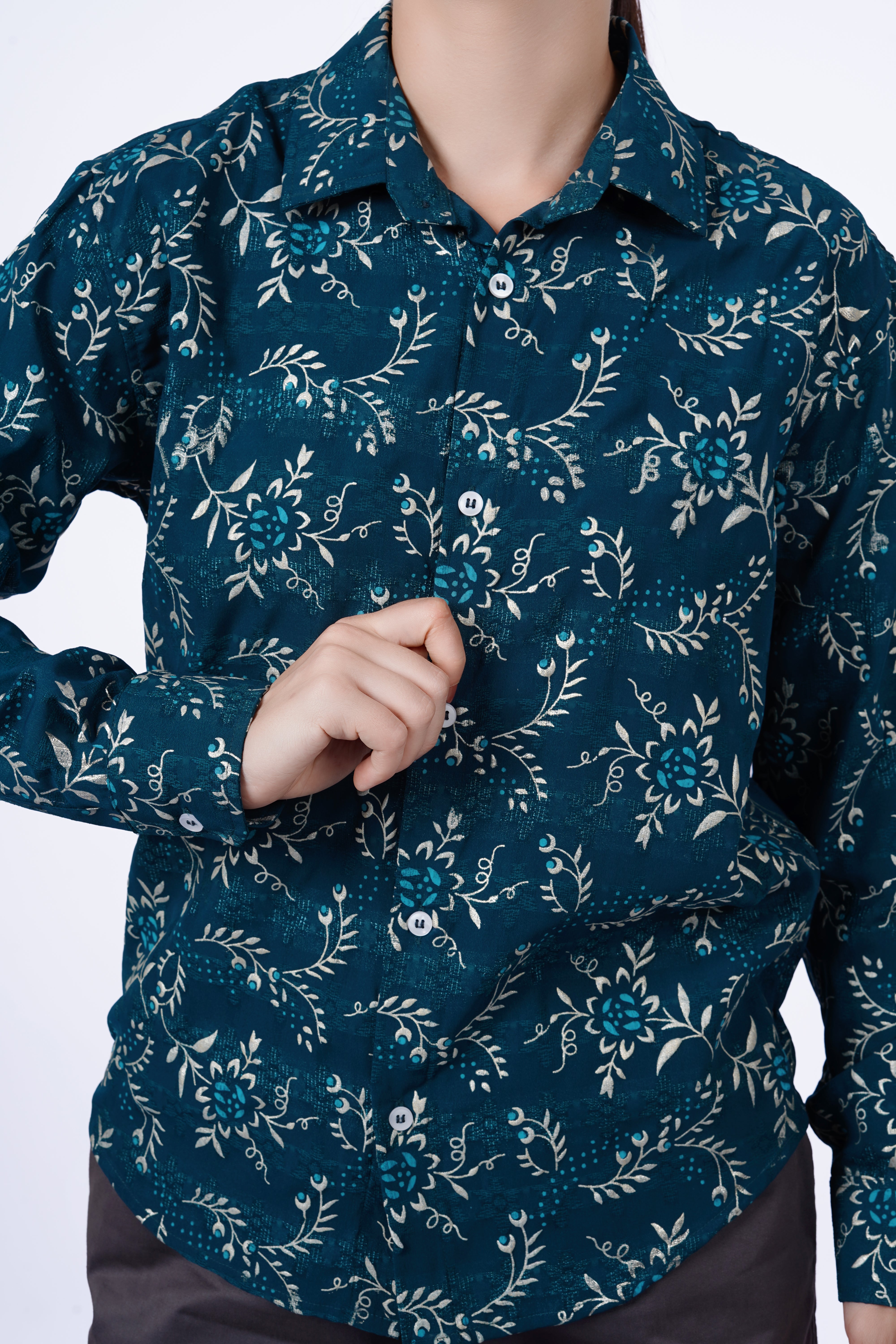 Emerald Ocean Print Shirt