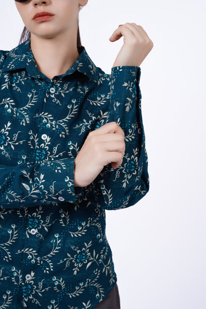 Emerald Ocean Print Shirt