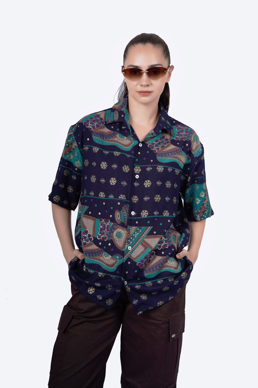 Navy Artistic Pattern