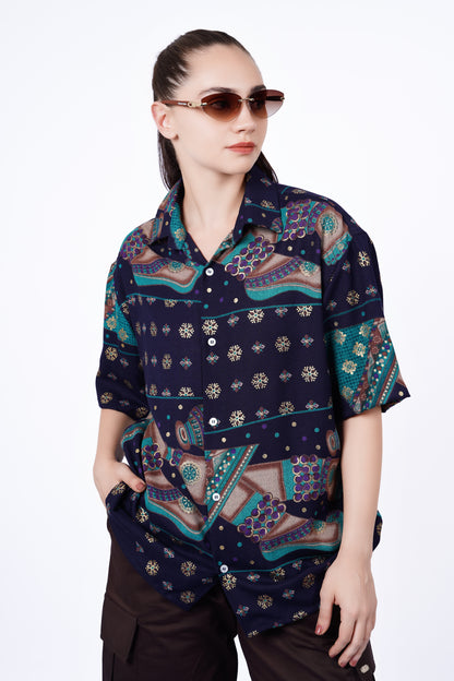 Navy Artistic Pattern