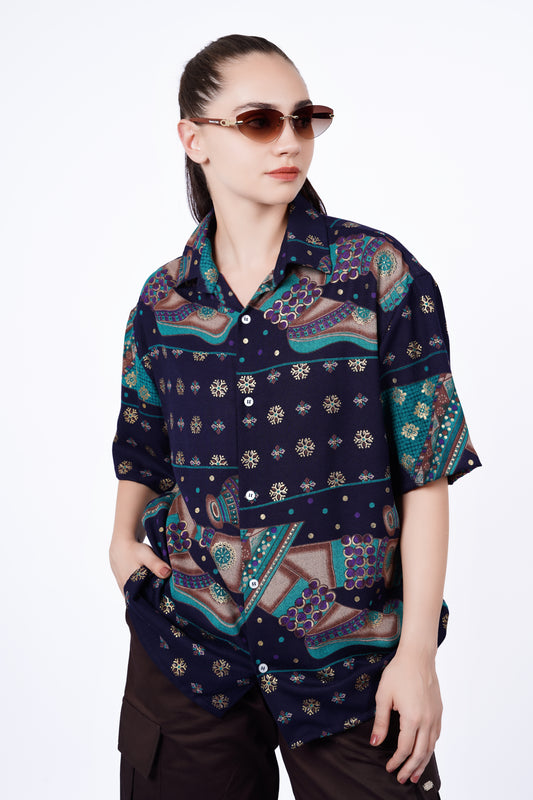 Navy Artistic Pattern