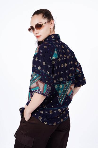 Navy Artistic Pattern