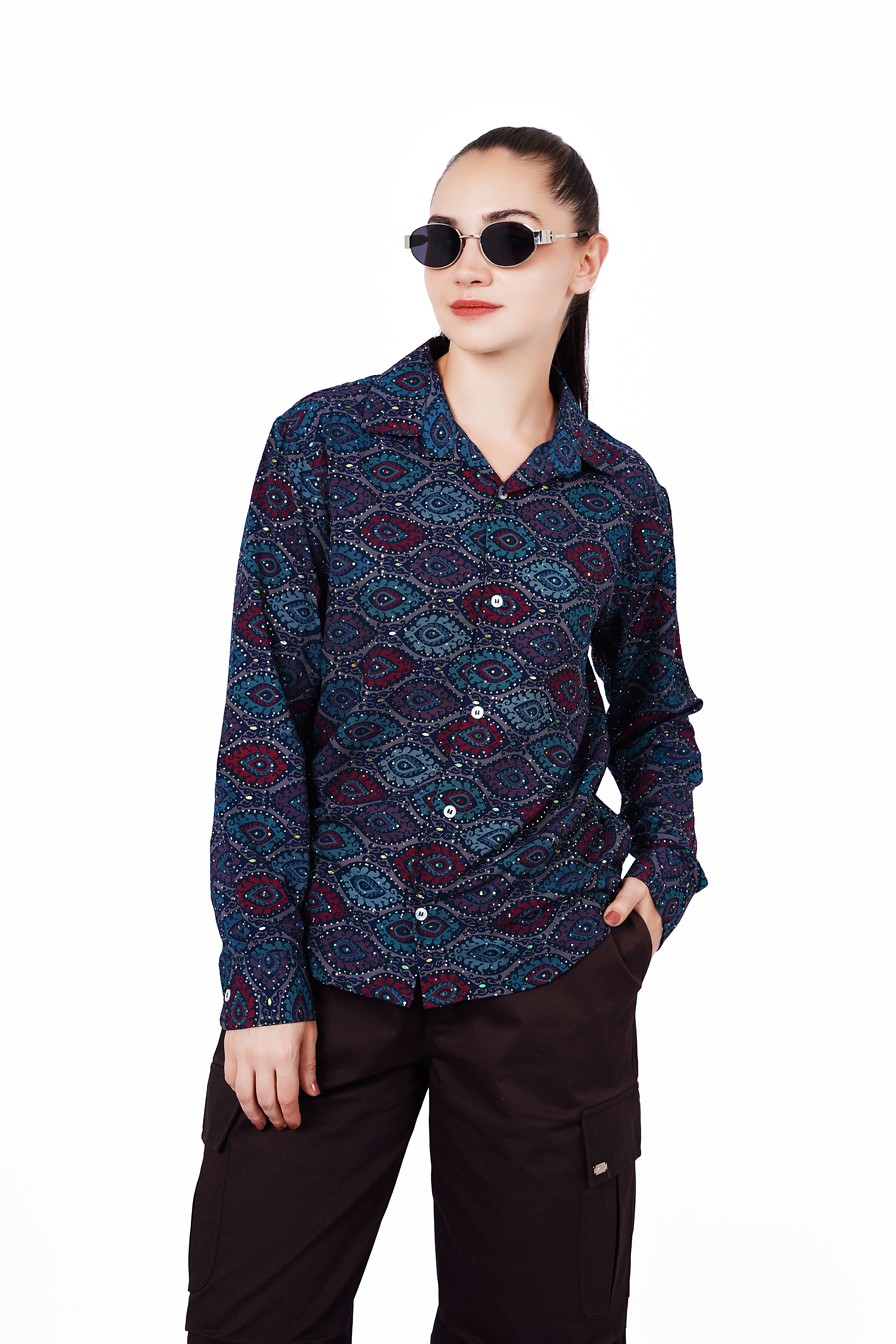 Retro Geo Print Shirt
