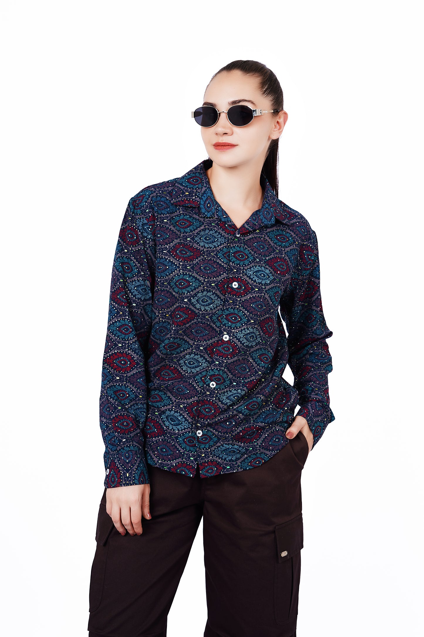 Retro Geo Print Shirt