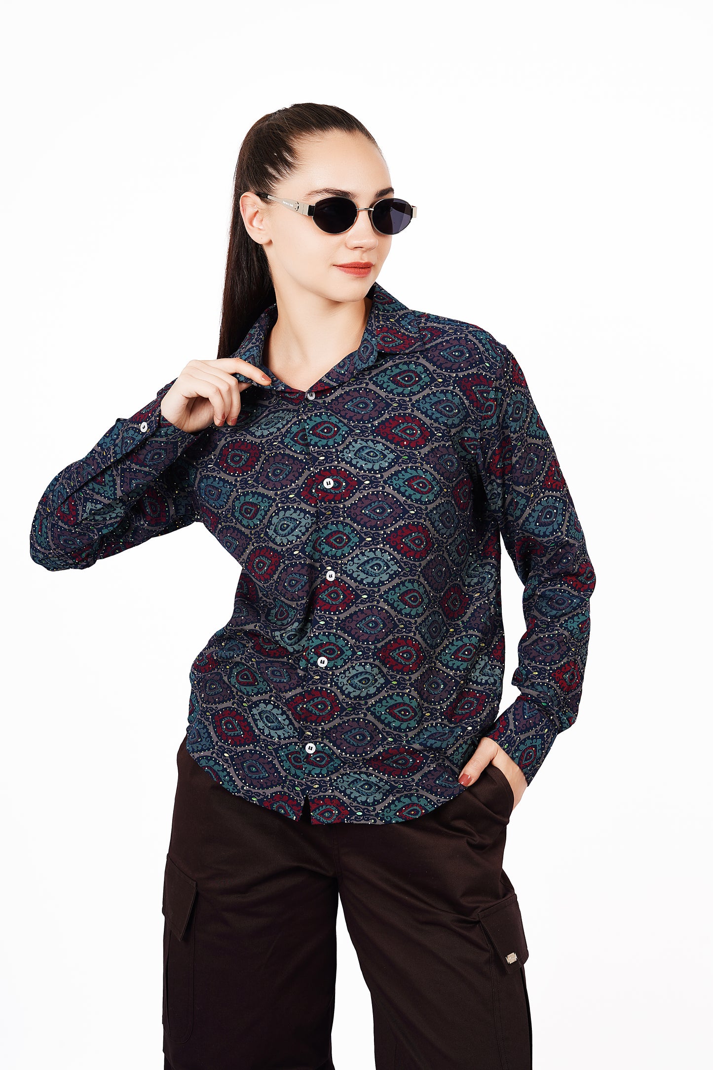 Retro Geo Print Shirt