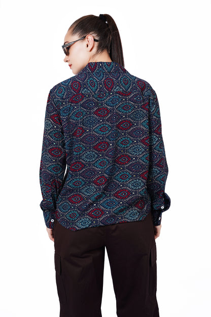 Retro Geo Print Shirt