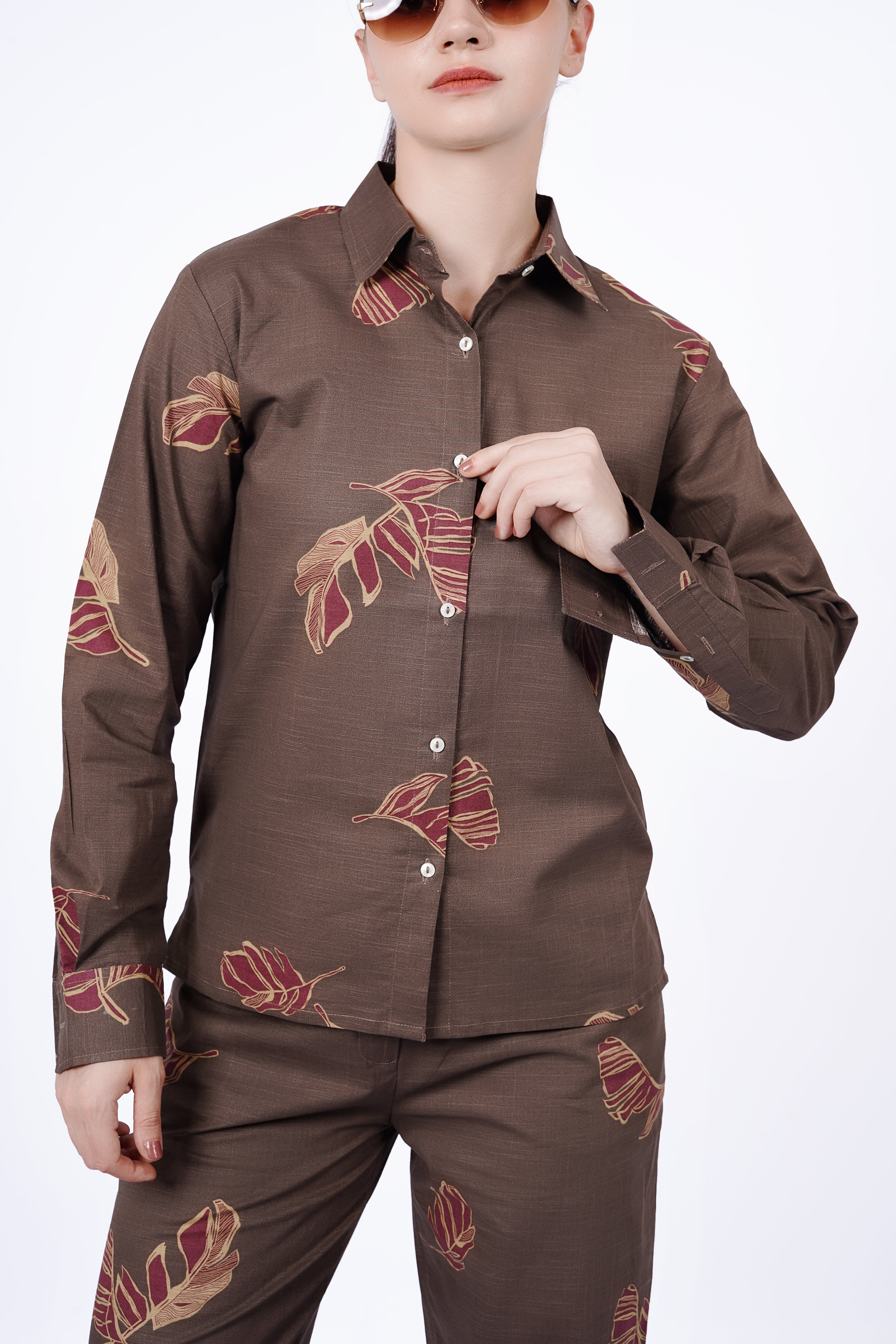 Bloom Brown Co-ord Set - Regular Fit