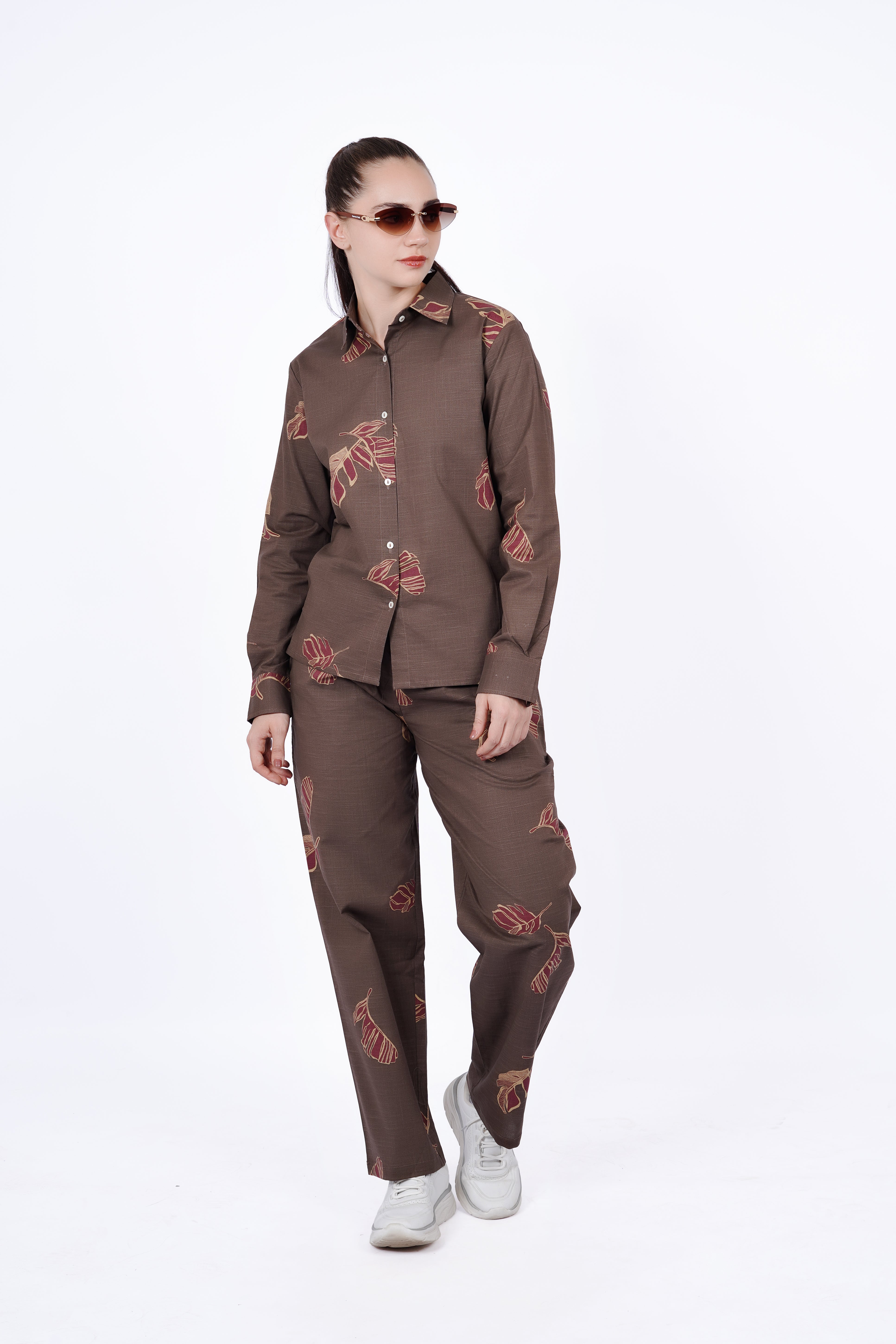 Bloom Brown Co-ord Set - Regular Fit