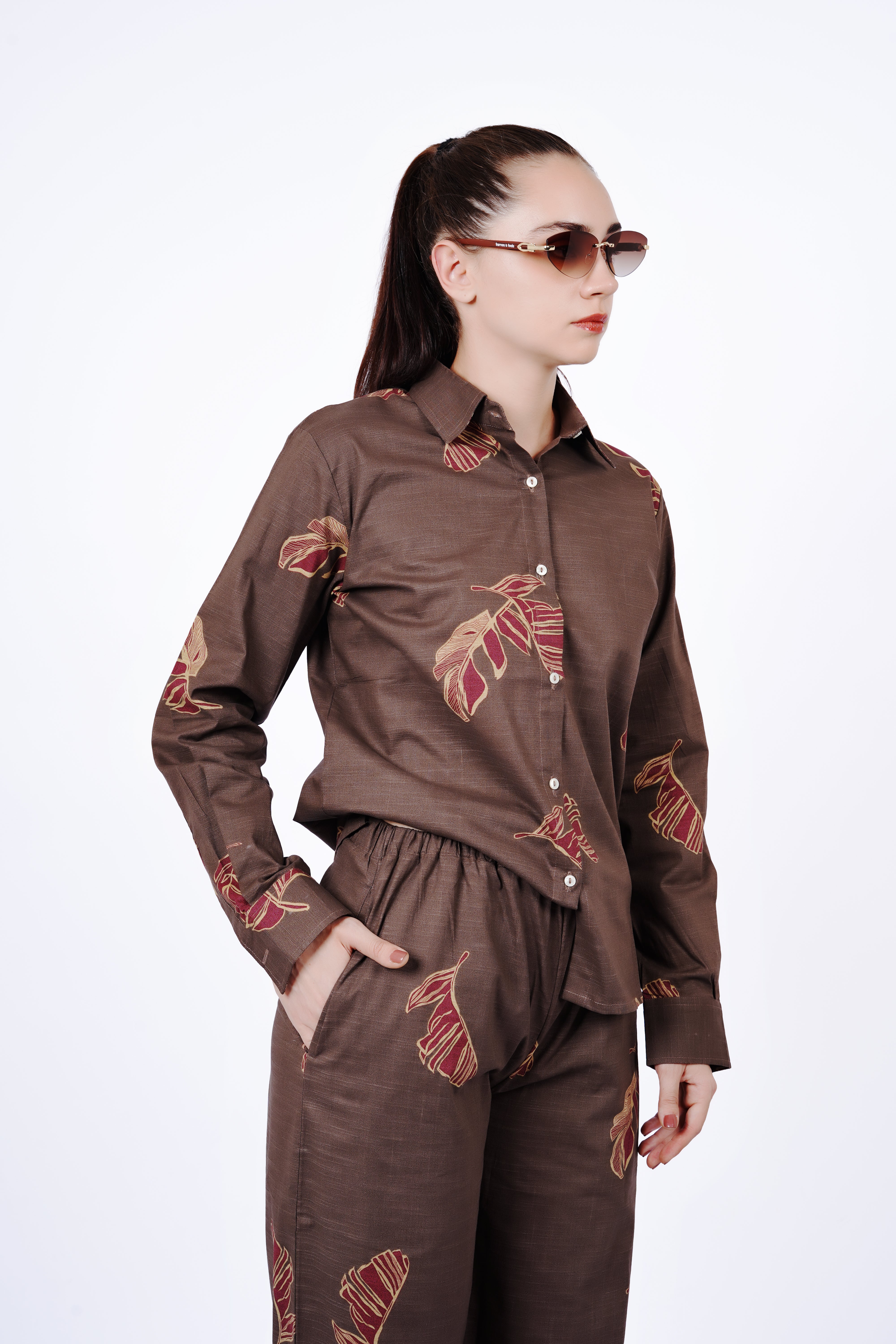 Bloom Brown Co-ord Set - Regular Fit