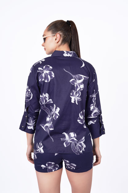 Elegant floral printed Co-ord - Oversized